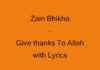 Give Thanks To Allah With Lyrics by Zain Bhikha